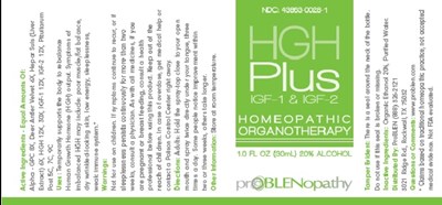 Hgh Plus 1 Oz. Bottle Label